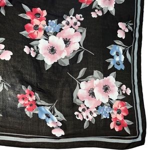 J. JILL Floral 39” Square Scarf~Modal Rayon